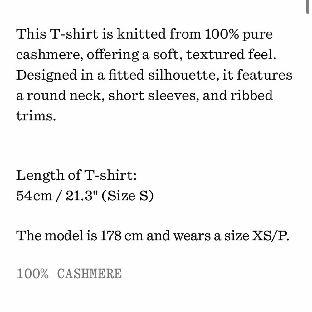 NWT Brown Cashmere T-　Shirt - Picture 4 of 5